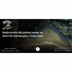 Wejściówka Na Łowisko "Maślanka" Na Zbiornik Rekreacyjny I Mały Staw - 1 Wejście
